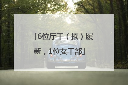 6位厅干（拟）履新，1位女干部