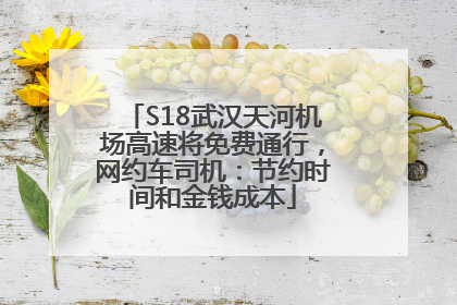 S18武汉天河机场高速将免费通行，网约车司机：节约时间和金钱成本